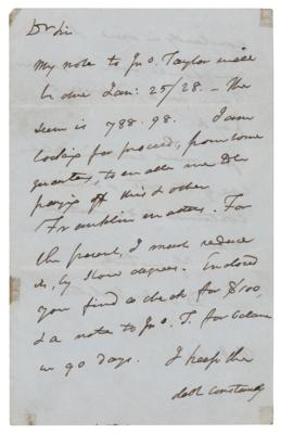 Lot #289 Daniel Webster Autograph Letter Signed