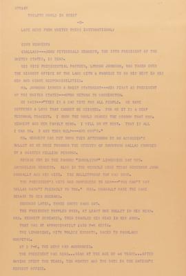 Lot #20 Kennedy Assassination: United Press International Teletype Roll (Approx. 15 Feet in Length) - Image 2