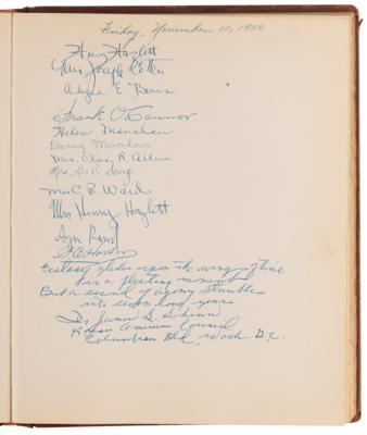 Lot #436 Ayn Rand, Richard Nixon, and Notables Signed Guestbook - Image 3