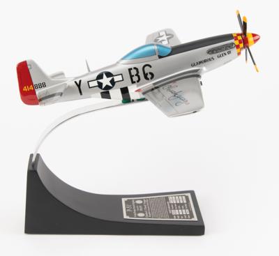 Lot #328 Chuck Yeager Signed 'Glamorous Glen III' P-51 Mustang Model - Image 4