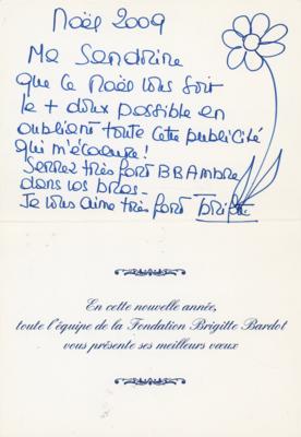 Lot #642 Brigitte Bardot Autograph Letter Signed