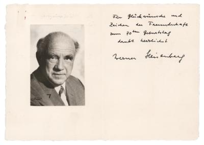 Lot #906 Werner Heisenberg Signed Photograph - Image 1