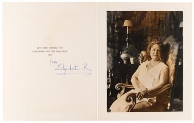 Lot #217 Elizabeth, Queen Mother Signed Christmas