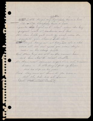 Lot #476 Bruce Springsteen Handwritten Working Lyrics for the "E Street Shuffle" - Image 2