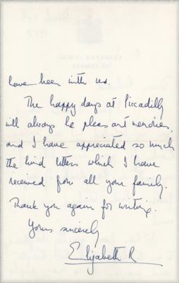 Lot #127 Queen Elizabeth II Rare Autograph Letter Signed on the Death of Her Father, King George VI - Image 2