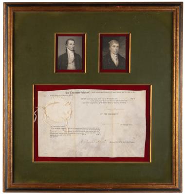 Lot #7 James Madison and James Monroe Document