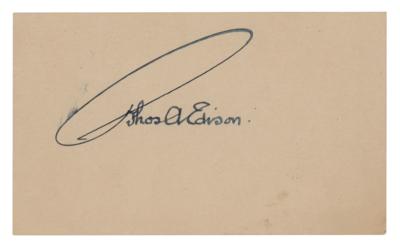 Lot #146 Thomas Edison Signature