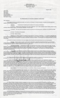 Lot #479 Michael Jackson and 98 Degrees Signed Contract - Image 2