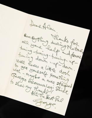 Lot #461 Beatles: George Harrison Autograph Letter