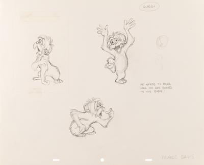 Lot #855 Marc Davis (5) character studies and concept drawings from The Black Cauldron - Image 3