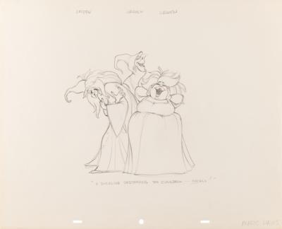 Lot #855 Marc Davis (5) character studies and concept drawings from The Black Cauldron - Image 6