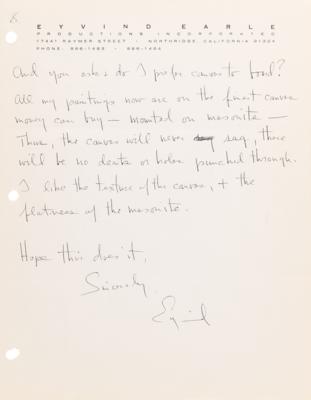 Lot #856 Eyvind Earle (6) Autograph Letters Signed with Handwritten Autobiography - Image 8