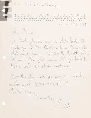 Lot #856 Eyvind Earle (6) Autograph Letters Signed with Handwritten Autobiography - Image 9