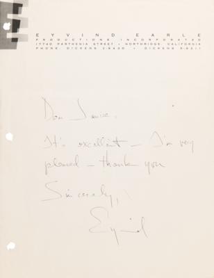 Lot #856 Eyvind Earle (6) Autograph Letters Signed with Handwritten Autobiography - Image 10