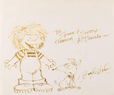 Lot #862 Brad Bird original sketch of Billy and Jonah from Family Dog - Image 1