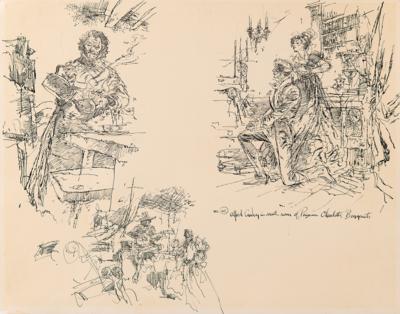 Lot #860 Herbert Ryman Original Study Sketches for The Tontine - Image 1