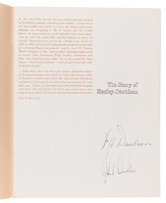 Lot #230 Harley-Davidson: William H. and John A. Davidson Signed Book - The Story of Harley-Davidson - Image 4