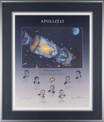 Lot #353 Apollo 13 Multi-Signed (8) Limited Edition Print - 'Houston, We Have a Problem' - Image 7