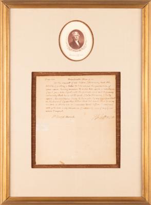 Lot #3 Thomas Jefferson Autograph Letter Signed to Dr. David Hosack, Attending Physician to Alexander Hamilton, Remitting Payment to an English Sculptor - Image 2