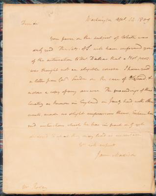 Lot #5 James Madison Autograph Letter Signed as