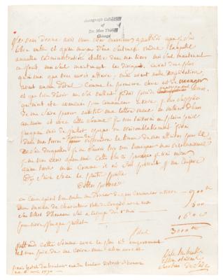 Lot #437 Marquis de Sade Autograph Letter Signed