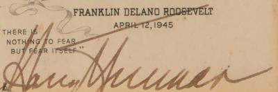 Lot #108 Harry S. Truman Signature - Image 3