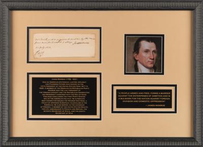 Lot #8 James Monroe Autograph Document Signed as