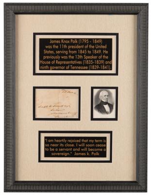 Lot #9 James K. Polk Signed Free Frank