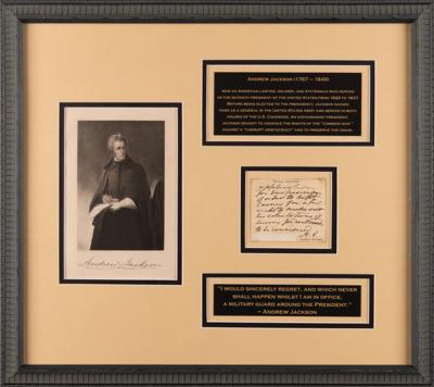 Lot #81 Andrew Jackson Autograph Endorsement Signed with Initials - Image 2