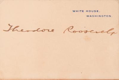 Lot #104 Theodore and Edith Roosevelt (2) Signed White House Cards - Image 2