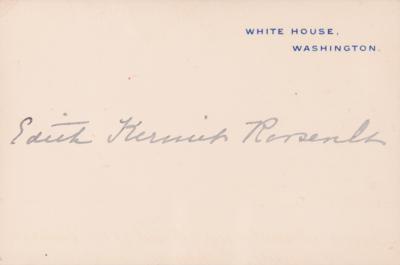 Lot #104 Theodore and Edith Roosevelt (2) Signed White House Cards - Image 3