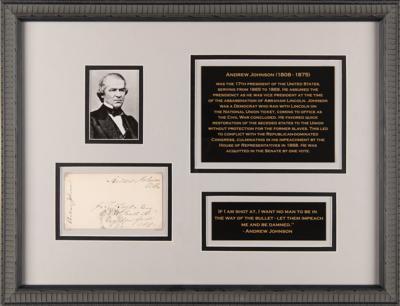 Lot #84 Andrew Johnson Signed Free Frank - Image 2