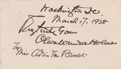 Lot #235 Oliver Wendell Holmes, Jr. Signature