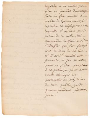 Lot #181 Jean-Jacques Rousseau Handwritten Manuscripts on Isabella of Valois and Pope Sixtus V - Image 8