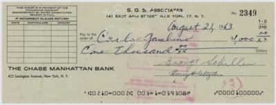 Lot #186 Carlo Gambino Signed Check - Image 2