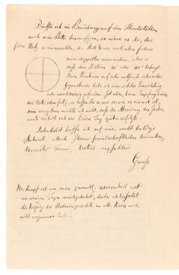 Lot #152 Carl Friedrich Gauss Rare Autograph Letter Signed, Requesting a Theodolite: "Without it, I can do nothing" - Image 2