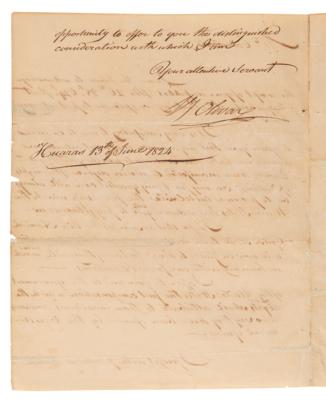 Lot #120 Simon Bolivar Letter Signed to Commodore Isaac Hull, Promising to "preserve inviolable the friendship which the United States have deemed well to profess towards us" - Image 3