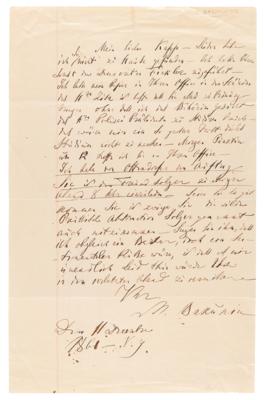 Lot #130 Mikhail Bakunin Autograph Letter Signed,