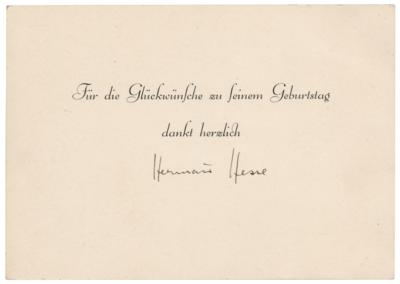 Lot #442 Hermann Hesse Signature