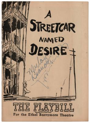 Lot #645 Marlon Brando and Jessica Tandy Signed