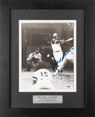 Lot #717 Hank Aaron and Al Downing Signed