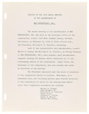 Lot #737 Walt Disney Document Signed for WED Enterprises - Disneyland's Holding Company - Image 2