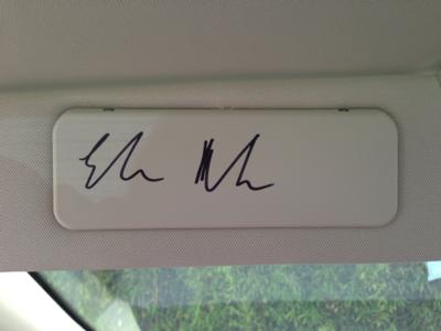 Lot #133 Elon Musk Signed Tesla Model S Sun Visor - Image 8