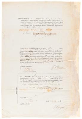 Lot #454 Frederic Chopin Twice-Signed Document,