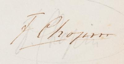 Lot #454 Frederic Chopin Twice-Signed Document, Selling Copyright to a Trio of Solo Piano Mazurkas, Op. 59 - Image 3