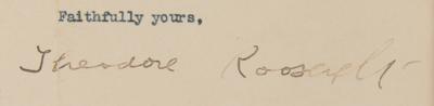 Lot #103 Theodore Roosevelt Typed Letter Signed - Image 2