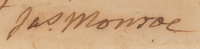 Lot #92 James Monroe Partial Autograph Letter Signed - Image 3