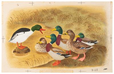 Lot #776 Gustaf Tenggren watercolor painting of a duck family from Farm Stories - Image 2