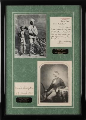 Lot #182 Henry M. Stanley and David Livingstone