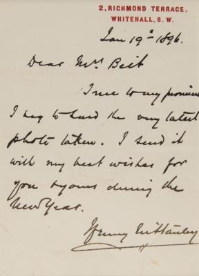 Lot #182 Henry M. Stanley and David Livingstone Letter and Signature Display - Image 2